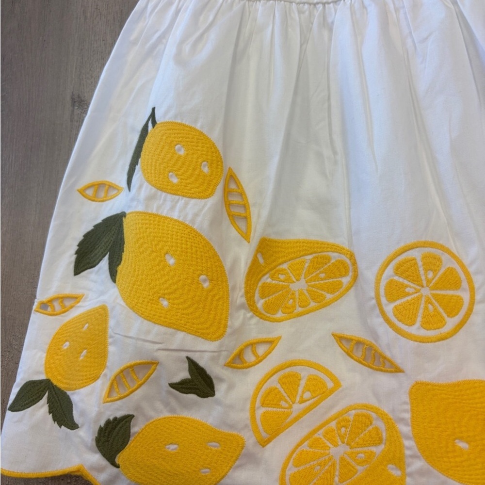 Anthropologie COREY LYNN CALTER Lemon Print Dress Embroidered Destiny Sundress - Picture 12 of 16